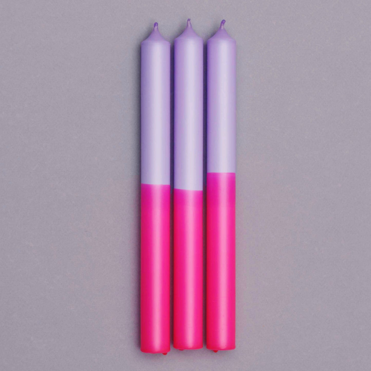 LILABRISE | Stabkerzen | Neonpink + Malve