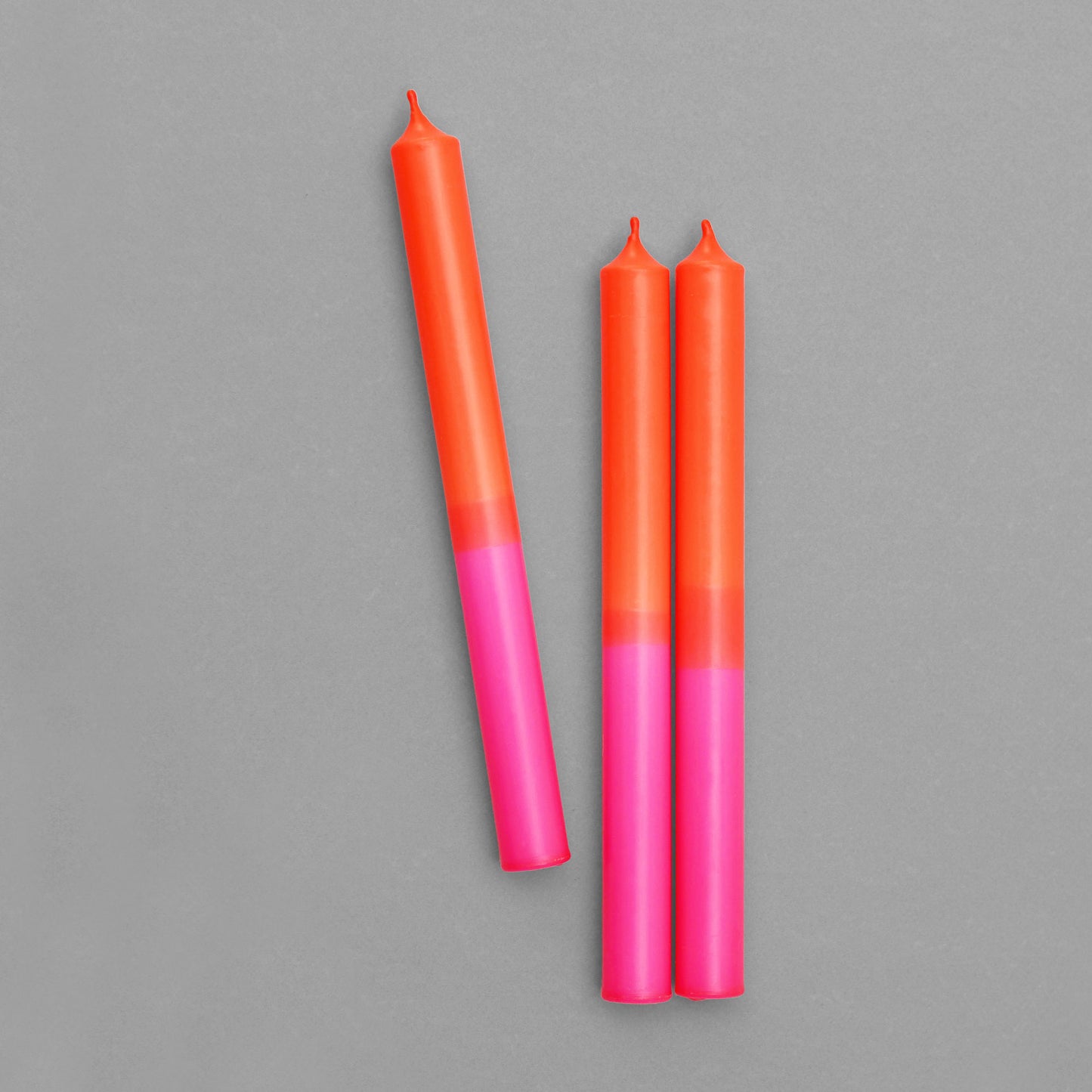 NEONKNALLER | Stabkerzen | Neonpink + Neonorange