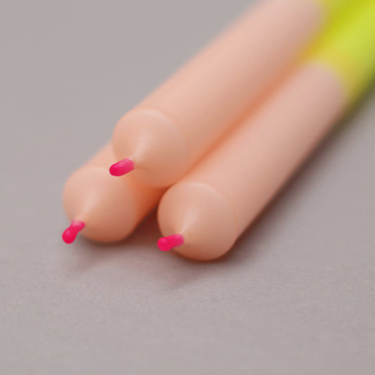 SCHICKZUSEKT |Stabkerzen | Neongelb + Lachs + Pink