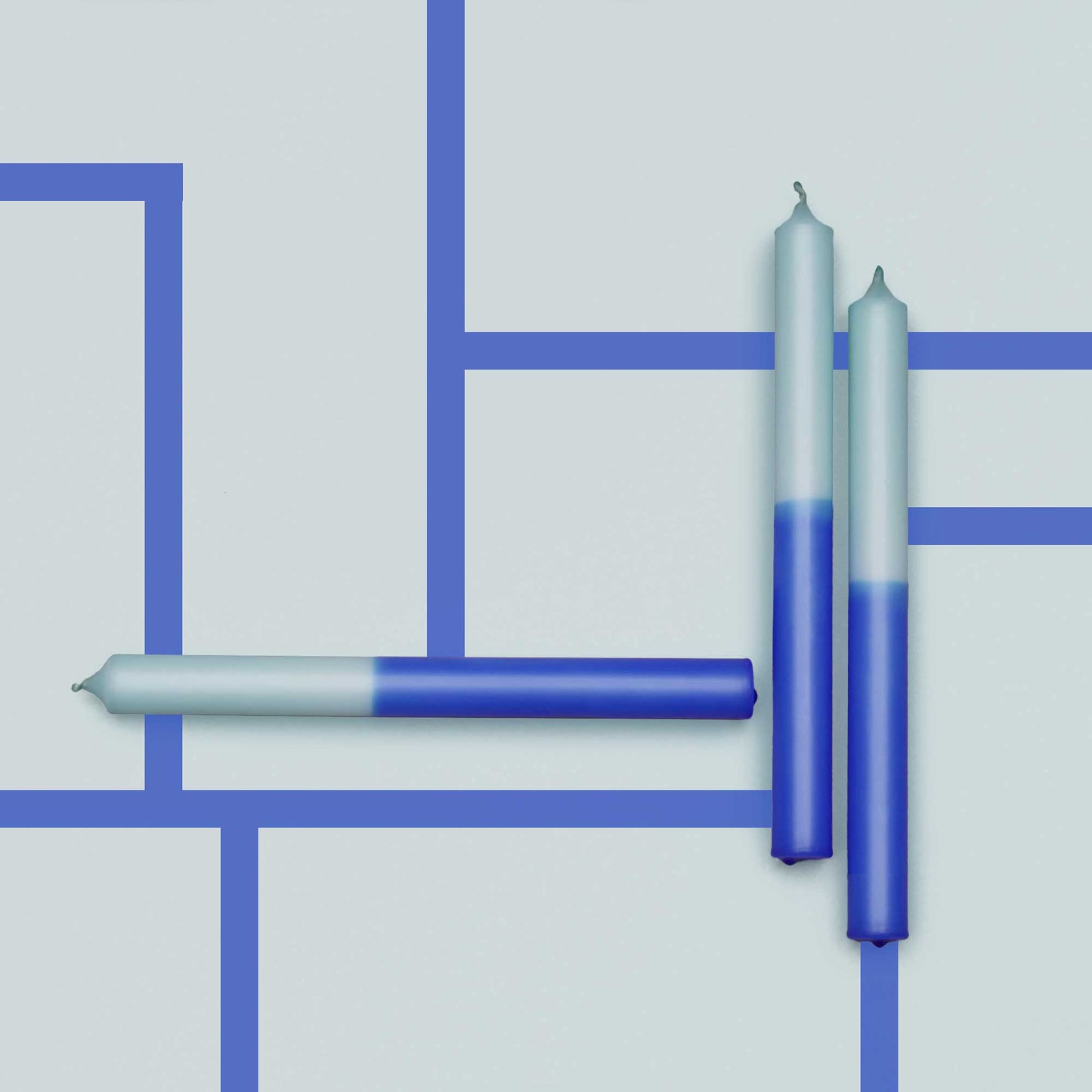 BLAUESWUNDERN | Stabkerzen | Kornblume + Laguna