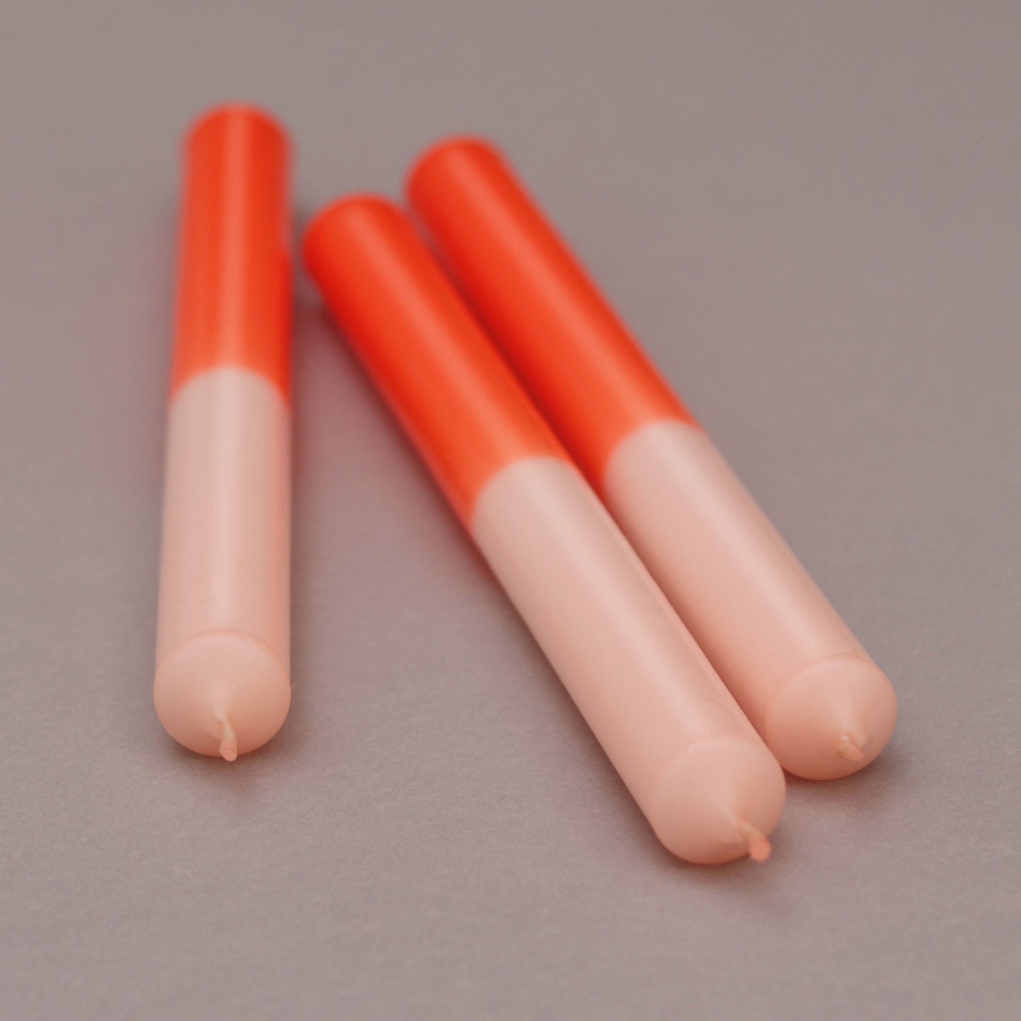ORANGINELLA | Stabkerzen | Neonorange + Lachs