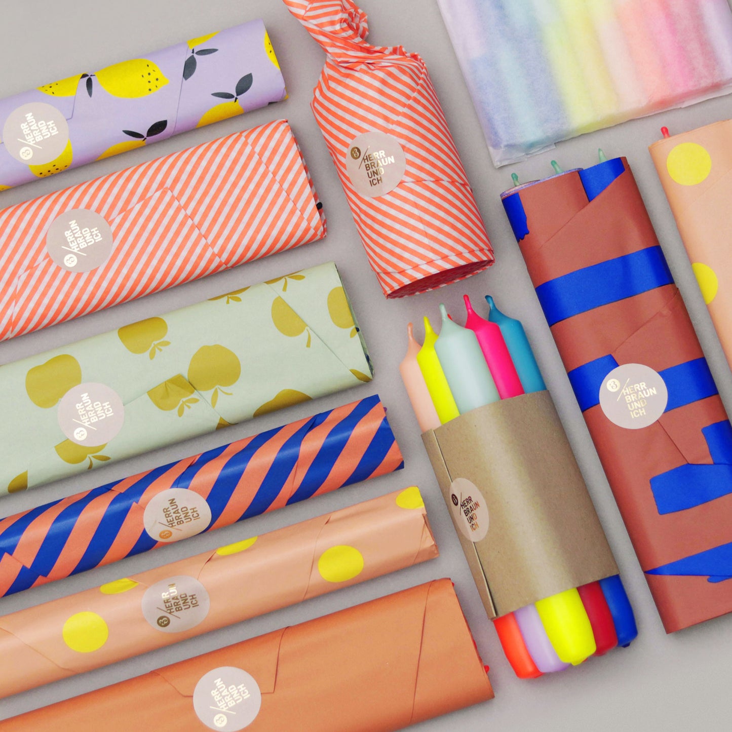 SIXPACK | 6er-Set Stabkerzen in knalligen Farben