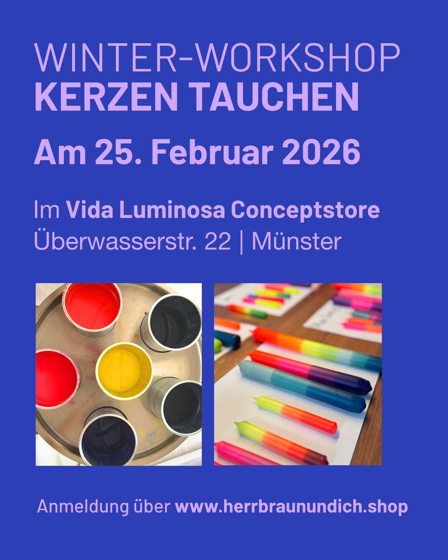 Kreativ Workshop Kerzen tauchen