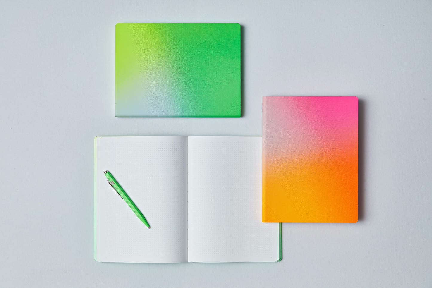 NUUNA Notizbuch Burn – neongelb| neongrün | weiss