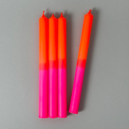 NEONKNALLER | Stabkerzen | Neonpink + Neonorange