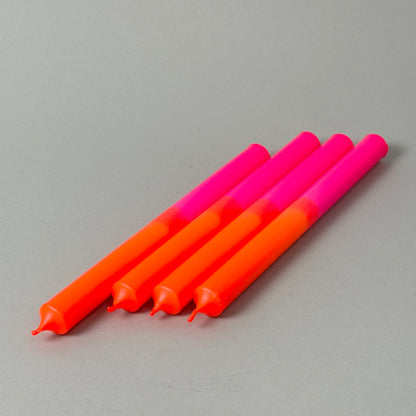 NEONKNALLER | Stabkerzen | Neonpink + Neonorange