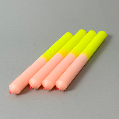 SCHICKZUSEKT |Stabkerzen | Neongelb + Lachs + Pink