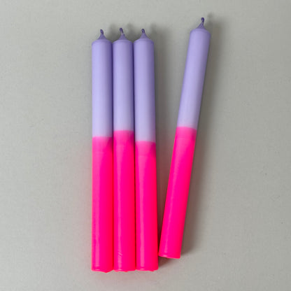 LILABRISE | Stabkerzen | Neonpink + Malve