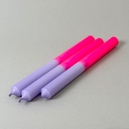LILABRISE | Stabkerzen | Neonpink + Malve