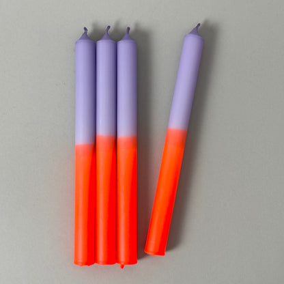 LILAFREUDE | Stabkerzen | Neonorange + Malve