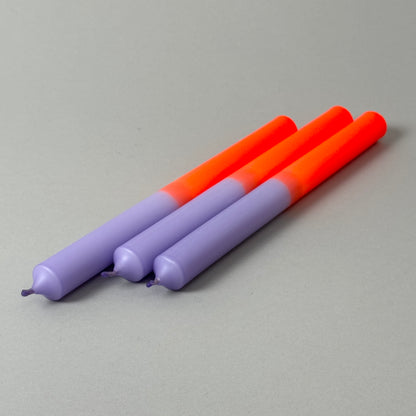 LILAFREUDE | Stabkerzen | Neonorange + Malve