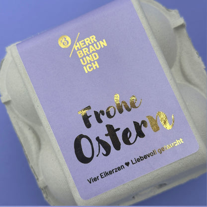 4 Eikerzen im Karton | FRÜHLINGSERWACHEN | Neon-Knallbunt