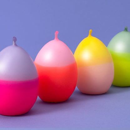 4 Eikerzen im Karton | FRÜHLINGSERWACHEN | Neon-Knallbunt