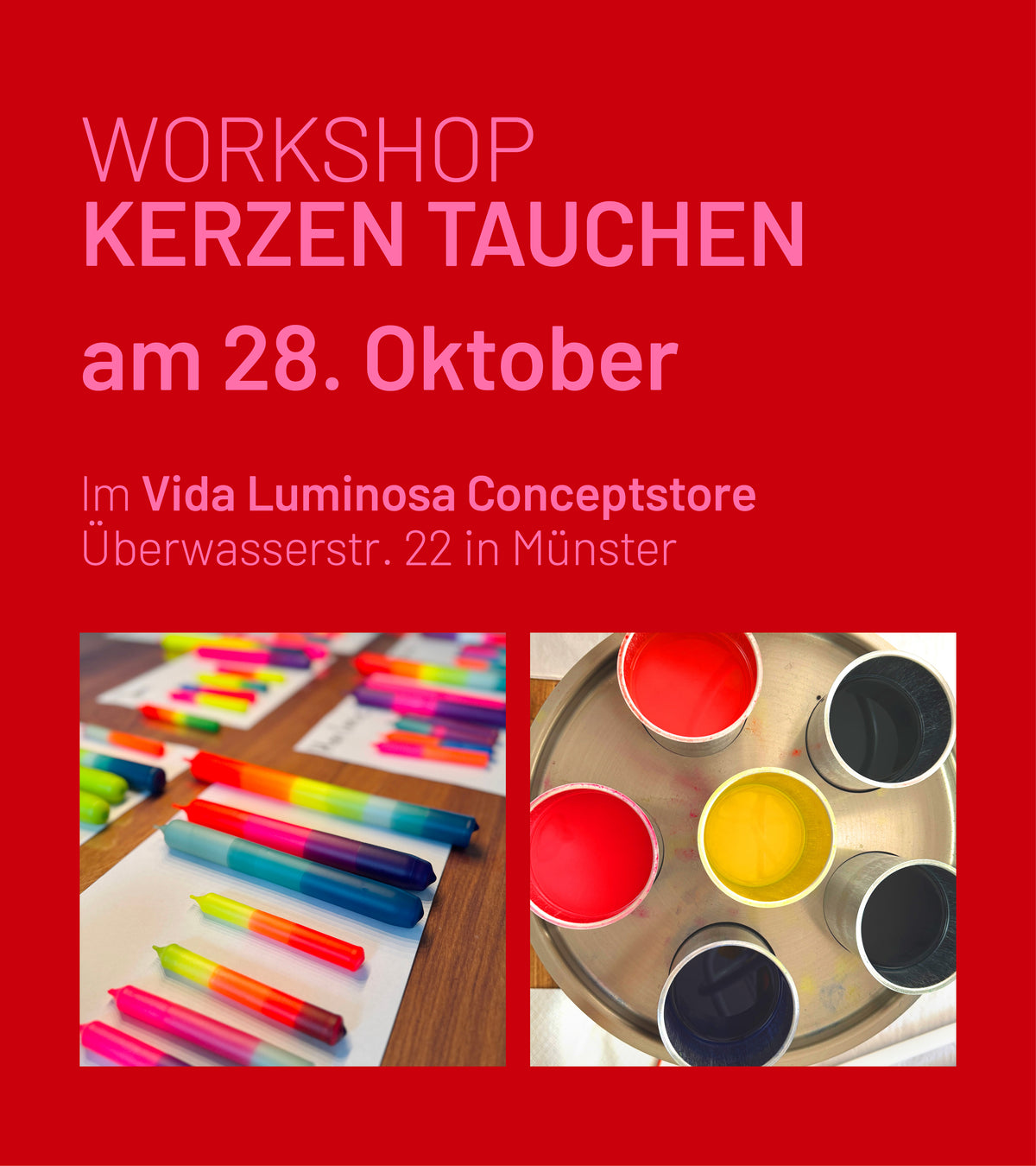 Kreativ Workshop Kerzen tauchen