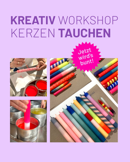 Kreativ Workshop Kerzen tauchen