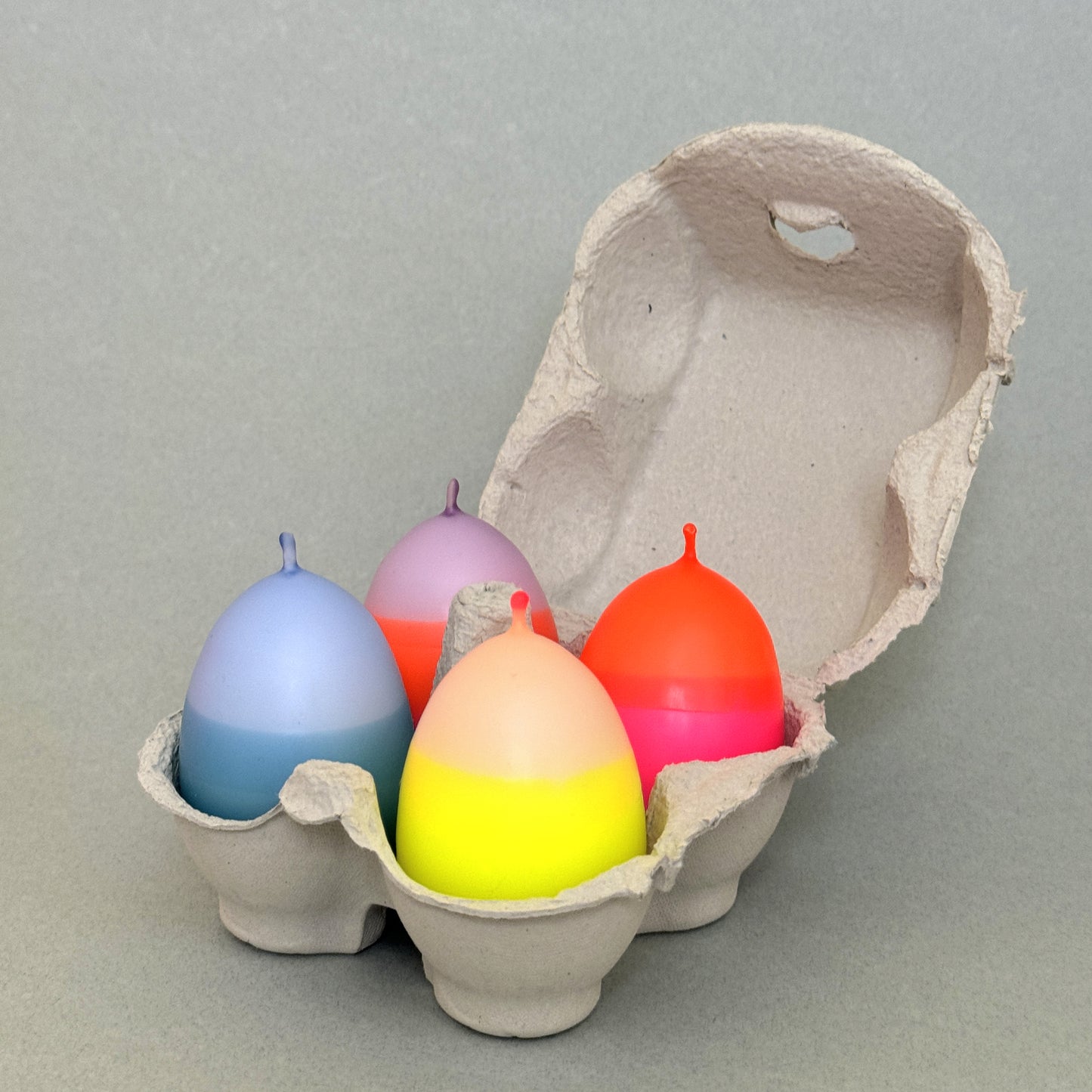 KNALLER-EI | 4er-Set Eierkerzen in knalligen Farben