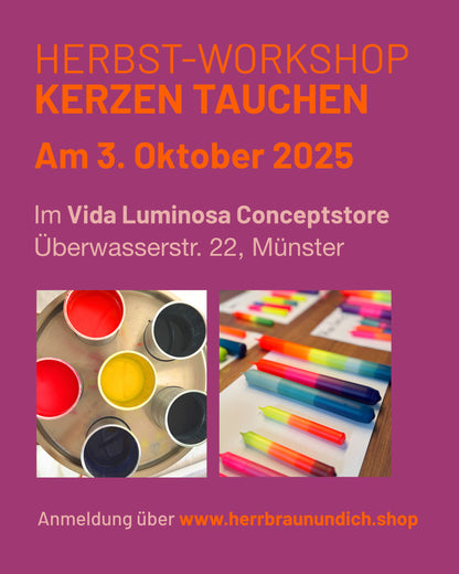 Kreativ-Workshop Kerzen tauchen