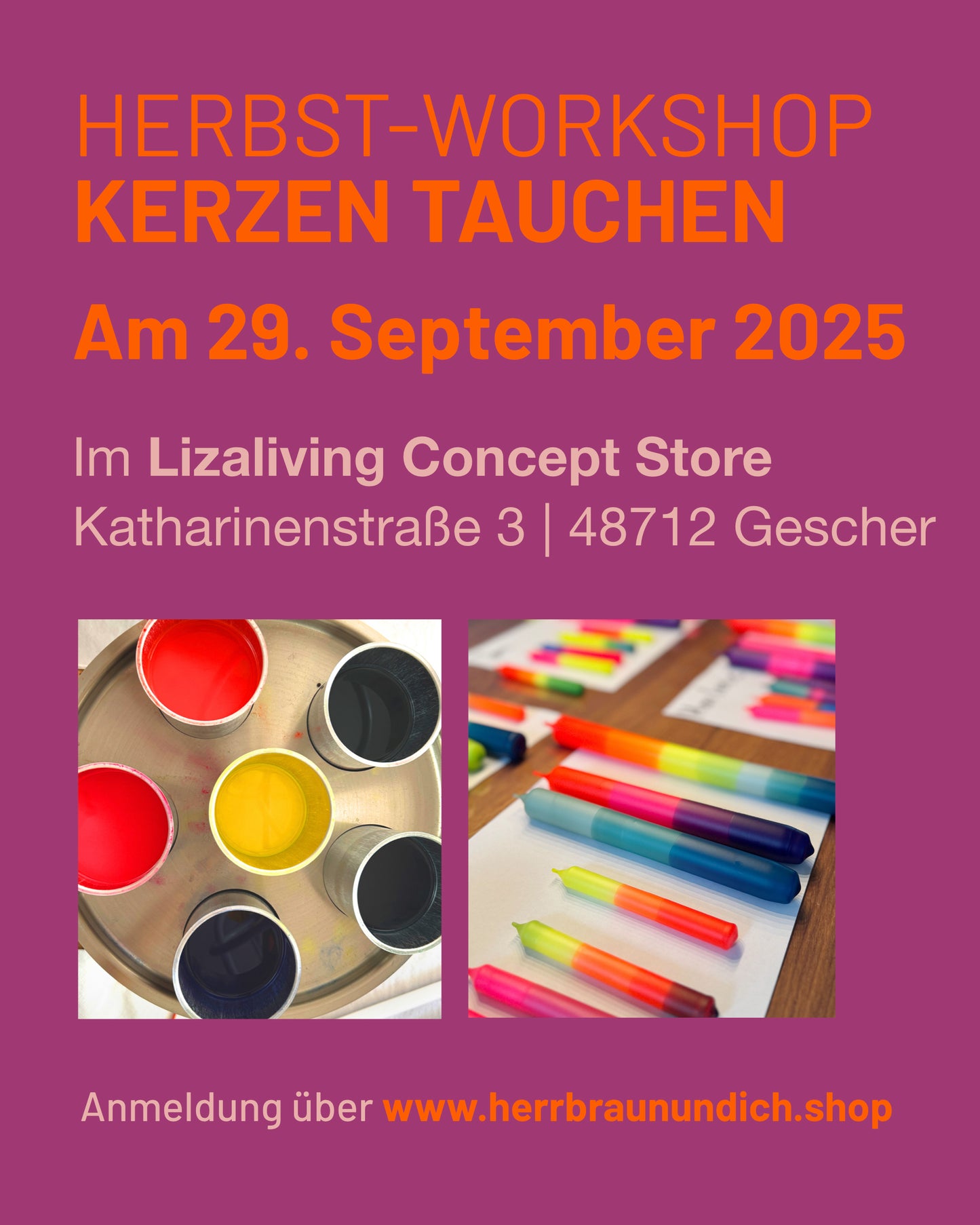 Kreativ-Workshop Kerzen tauchen
