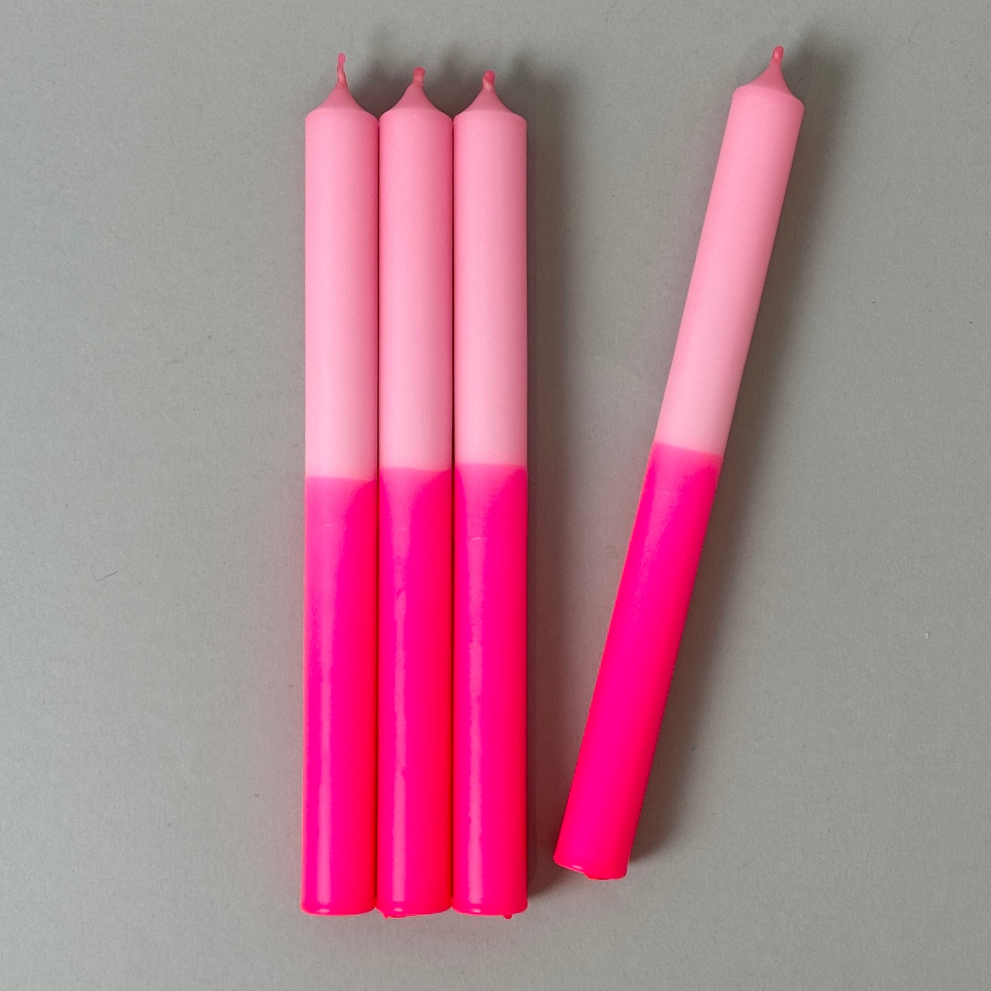 PINKIMGLÜCK | Stabkerzen | Neonpink + Rose