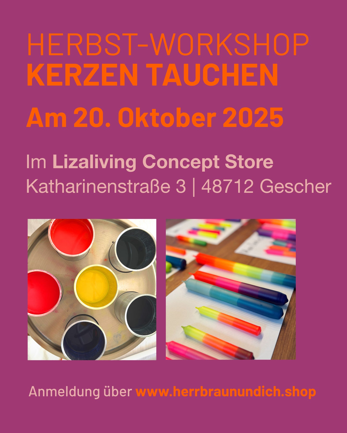 Kreativ-Workshop Kerzen tauchen