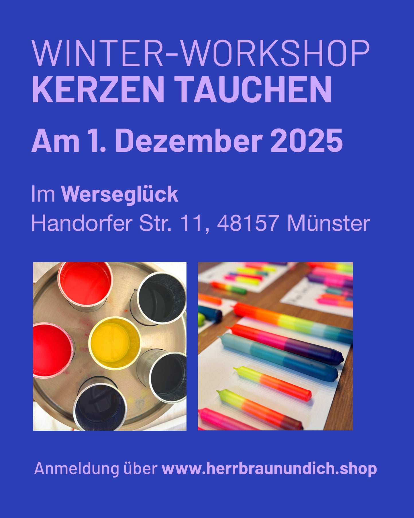 Kreativ-Workshop Kerzen tauchen