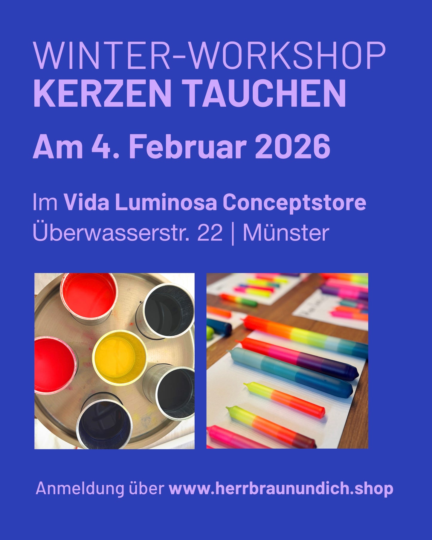 Kreativ Workshop Kerzen tauchen